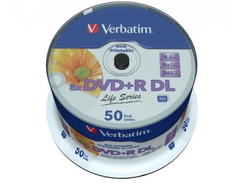 Płyty DVD+R Verbatim 8.5GB X8 Double Layer Print (50 Spindle) Płyty DVD+R Verbatim 8.5GB X8 Double Layer Print (50 Spindle)