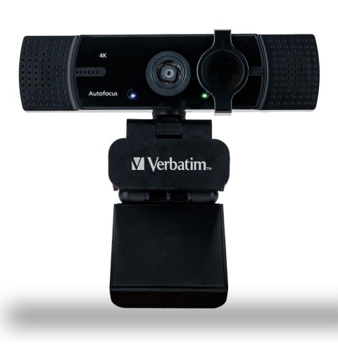 Kamera internetowa Verbatim AWC-03 4K UHD USB 2.0 z podwójnym mikrofonem czarna Kamera internetowa Verbatim AWC-03 4K UHD USB 2.0 z podwójnym mikrofonem czarna
