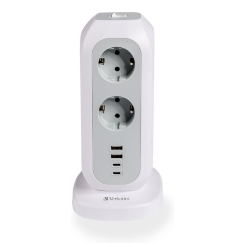 Listwa zasilająca Verbatim EUPT-01 EU Power Tower 11xAC 2xUSB 2xUSB-C Listwa zasilająca Verbatim EUPT-01 EU Power Tower 11xAC 2xUSB 2xUSB-C