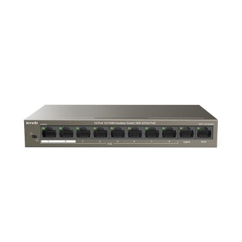 Switch niezarządzalny Tenda TEF1110P 8-port Ethernet Switch 10/100 Mb/s PoE 63W Switch niezarządzalny Tenda TEF1110P 8-port Ethernet Switch 10/100 Mb/s PoE 63W