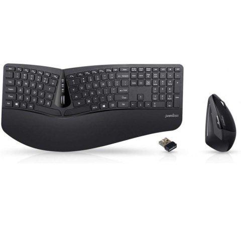 Zestaw bezprzewodowy klawiatura+mysz Perixx PERIDUO-605 Ergonomic czarny Zestaw bezprzewodowy klawiatura+mysz Perixx PERIDUO-605 Ergonomic czarny