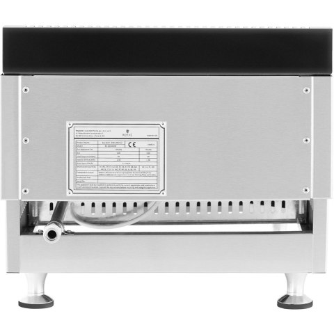 Grill gazowy pojedynczy gładki nastawny na gaz ziemny 0,02 bar 35 x 40 cm 3100 W Grill gazowy pojedynczy gładki nastawny na gaz ziemny 0,02 bar 35 x 40 cm 3100 W