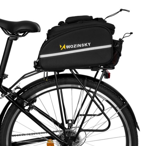 Duża torba rowerowa na bagażnik 35l + pokrowiec przeciwdeszczowy czarny Duża torba rowerowa na bagażnik 35l + pokrowiec przeciwdeszczowy czarny