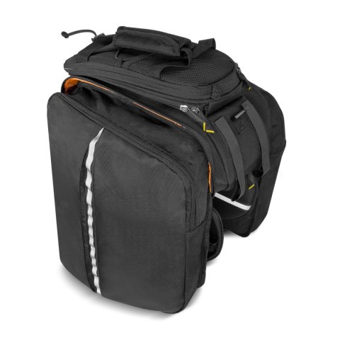 Duża torba rowerowa na bagażnik 35l + pokrowiec przeciwdeszczowy czarny Duża torba rowerowa na bagażnik 35l + pokrowiec przeciwdeszczowy czarny