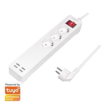 Listwa antyprzepięciowa - LogiLink 3 gniazda Wi-Fi smart 1.7m biała Listwa antyprzepięciowa - LogiLink 3 gniazda Wi-Fi smart 1.7m biała