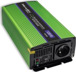 Qoltec Przetwornica napięcia Monolith | ładowanie baterii | UPS | 600W | 1200W | 12V na 230V |Czysty Sinus