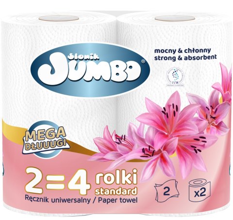 Ręcznik Papierowy 2R SŁONIK JUMBO MEGA DŁUUUGI BIAŁY 2W - 60 Rolek Ręcznik Papierowy 2R SŁONIK JUMBO MEGA DŁUUUGI BIAŁY 2W - 60 Rolek