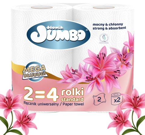 Ręcznik Papierowy 2R SŁONIK JUMBO MEGA DŁUUUGI BIAŁY 2W - 60 Rolek Ręcznik Papierowy 2R SŁONIK JUMBO MEGA DŁUUUGI BIAŁY 2W - 60 Rolek