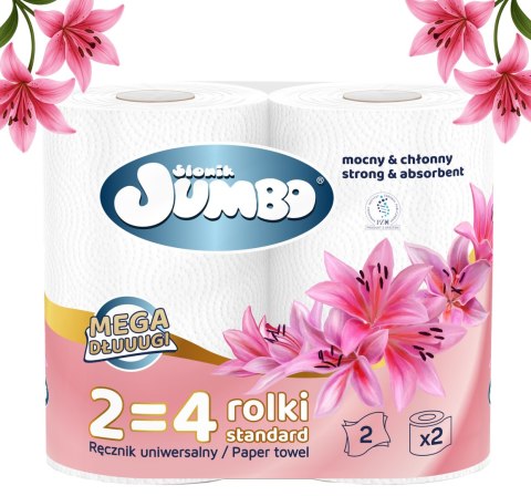 Ręcznik Papierowy 2R SŁONIK JUMBO MEGA DŁUUUGI BIAŁY 2W - 60 Rolek Ręcznik Papierowy 2R SŁONIK JUMBO MEGA DŁUUUGI BIAŁY 2W - 60 Rolek