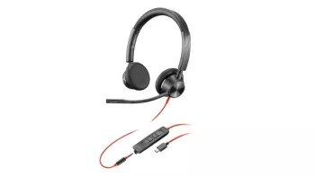 Słuchawki przewodowe HP Poly Blackwire 3325 Stereo USB-C + Adapter USB-C/A -8X221AA Słuchawki przewodowe HP Poly Blackwire 3325 Stereo USB-C + Adapter USB-C/A -8X221AA