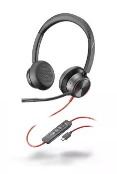 Słuchawki przewodowe HP Poly Blackwire 8225 Stereo USB-C + Adapter USB-C/A - 8X223AA