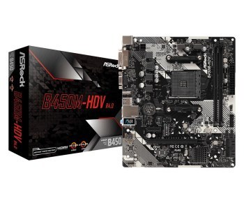 Płyta główna Asrock B450M-HDV R4.0 (AM4; 2x DDR4 DIMM; Micro ATX) Płyta główna Asrock B450M-HDV R4.0 (AM4; 2x DDR4 DIMM; Micro ATX)