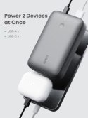 Aukey Powerbank 20 000 mAh, USB-C 22,5W, USB-A, mini, szary