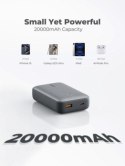 Aukey Powerbank 20 000 mAh, USB-C 22,5W, USB-A, mini, szary