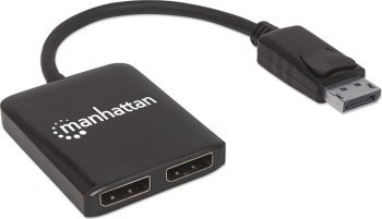 Manhattan 207768 Rozdzielacz Splitter Display Port 1x2, 4K 30Hz, UHD, Hub MST_ Manhattan 207768 Rozdzielacz Splitter Display Port 1x2, 4K 30Hz, UHD, Hub MST_