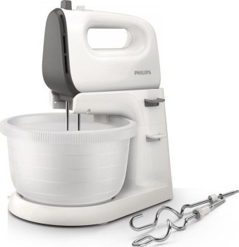 Mikser ręczny z misą Philips HR3745/00 (450W; kolor biały) Mikser ręczny z misą Philips HR3745/00 (450W; kolor biały)