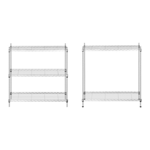 Regał magazynowy druciany ażurowy kolor szary 180x90x35cm do 150kg Regał magazynowy druciany ażurowy kolor szary 180x90x35cm do 150kg