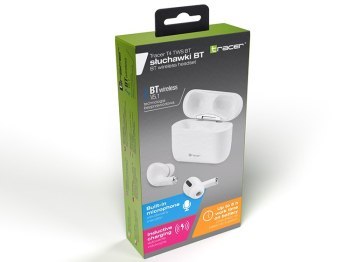 Słuchawki - Tracer T4 TWS bluetooth 5.1 białe Słuchawki - Tracer T4 TWS bluetooth 5.1 białe