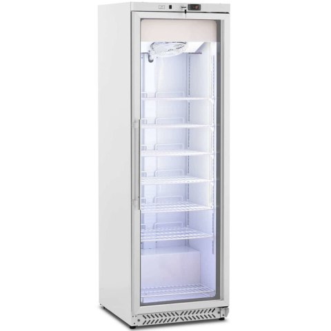Szafa mroźnicza zamrażarka przeszklona 7 półek 380 l 425 W - biała Szafa mroźnicza zamrażarka przeszklona 7 półek 380 l 425 W - biała