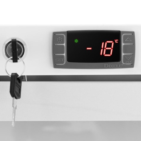 Szafa mroźnicza zamrażarka przeszklona 7 półek 380 l 425 W - biała Szafa mroźnicza zamrażarka przeszklona 7 półek 380 l 425 W - biała