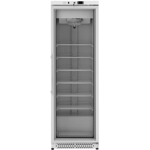 Szafa mroźnicza zamrażarka przeszklona 7 półek 380 l 425 W - biała Szafa mroźnicza zamrażarka przeszklona 7 półek 380 l 425 W - biała