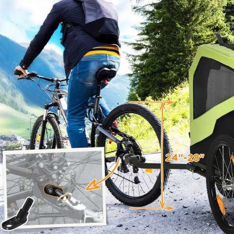 Przyczepka Rowerowa Dla Zwierząt Zielona 170x77x90cm PAKO D00-168V00GN Przyczepka Rowerowa Dla Zwierząt Zielona 170x77x90cm PAKO D00-168V00GN