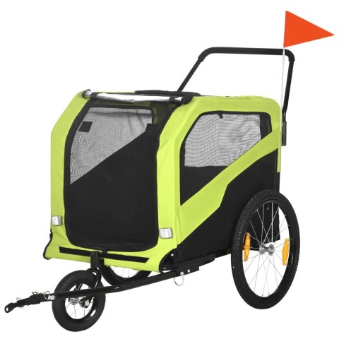 Przyczepka Rowerowa Dla Zwierząt Zielona 170x77x90cm PAKO D00-168V00GN Przyczepka Rowerowa Dla Zwierząt Zielona 170x77x90cm PAKO D00-168V00GN