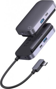 Replikator - Baseus PadJoy Series Hub 4w1 USB-C do USB 3.0 + HDMI + USB-C PD + jack 3.5mm (Szary) Replikator - Baseus PadJoy Series Hub 4w1 USB-C do USB 3.0 + HDMI + USB-C PD + jack 3.5mm (Szary)