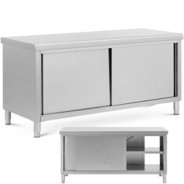 Stół blat roboczy centralny z szafką przelotową STAL 180 x 70 cm