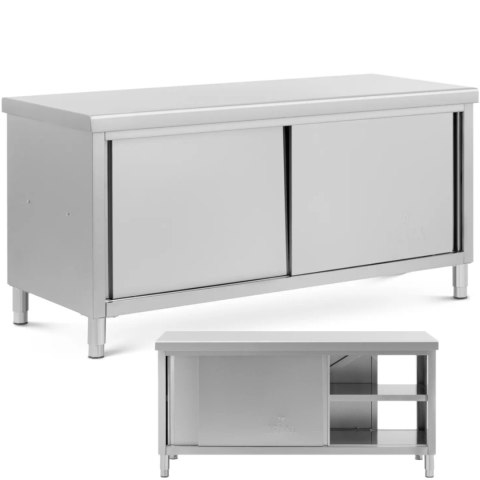 Stół blat roboczy centralny z szafką przelotową STAL 180 x 70 cm Stół blat roboczy centralny z szafką przelotową STAL 180 x 70 cm