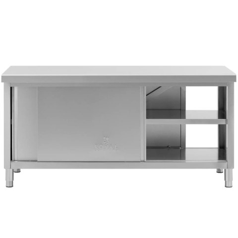 Stół blat roboczy centralny z szafką przelotową STAL 180 x 70 cm Stół blat roboczy centralny z szafką przelotową STAL 180 x 70 cm
