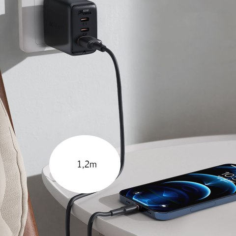 Kabel przewód do iPhone MFI USB - Lightning 2.4A 1.2m czarny Kabel przewód do iPhone MFI USB - Lightning 2.4A 1.2m czarny