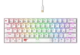 Klawiatura gamingowa Havit KB903L (biel transparentna)