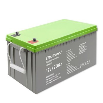 Qoltec Akumulator żelowy Deep Cycle | 12V | 200Ah Qoltec Akumulator żelowy Deep Cycle | 12V | 200Ah