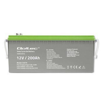 Qoltec Akumulator żelowy Deep Cycle | 12V | 200Ah Qoltec Akumulator żelowy Deep Cycle | 12V | 200Ah