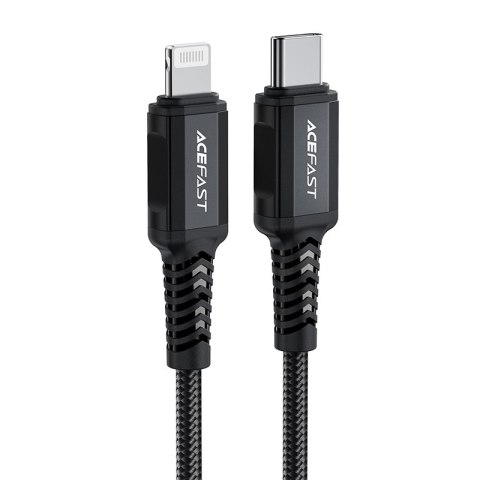 Kabel przewód MFI do iPhone USB-C - Lightning 30W 3A 1.8m czarny Kabel przewód MFI do iPhone USB-C - Lightning 30W 3A 1.8m czarny