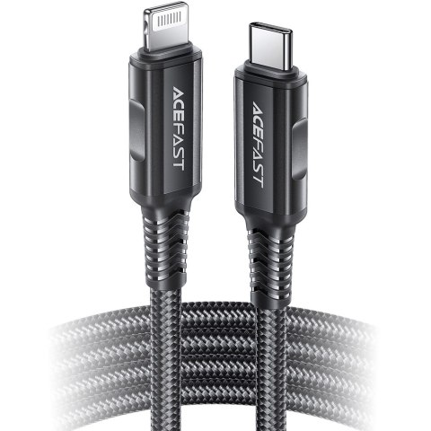 Kabel przewód MFI do iPhone USB-C - Lightning 30W 3A 1.8m czarny Kabel przewód MFI do iPhone USB-C - Lightning 30W 3A 1.8m czarny