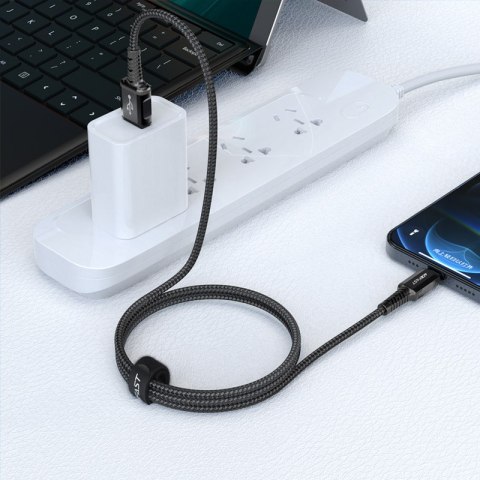 Kabel przewód MFI do iPhone USB - Lightning 2.4A 1.2m czarny Kabel przewód MFI do iPhone USB - Lightning 2.4A 1.2m czarny