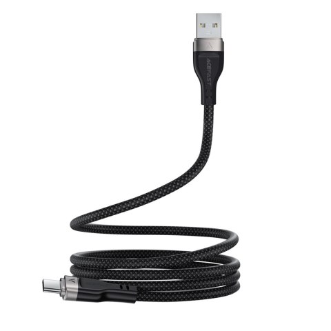 Kabel przewód USB-A - USB-C 3A z magnetycznym organizerem 1.2m - czarny Kabel przewód USB-A - USB-C 3A z magnetycznym organizerem 1.2m - czarny