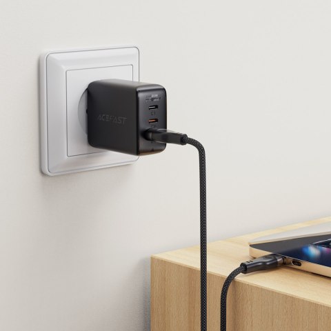 Kabel przewód USB-A - USB-C 3A z magnetycznym organizerem 1.2m - czarny Kabel przewód USB-A - USB-C 3A z magnetycznym organizerem 1.2m - czarny