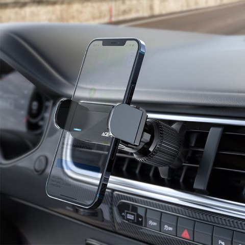 Samochodowy automatyczny uchwyt do telefonu na kratkę wentylacji czarny Samochodowy automatyczny uchwyt do telefonu na kratkę wentylacji czarny