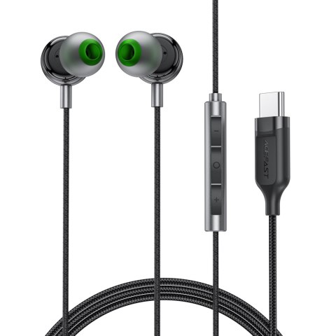 Słuchawki przewodowe L5 dokanałowe USB-C 1.2m - czarne Słuchawki przewodowe L5 dokanałowe USB-C 1.2m - czarne