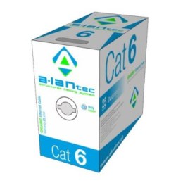 Kabel sieciowy A-LAN KIU6PVC305 (UTP; 305m; kat. 6; kolor szary) A-LAN