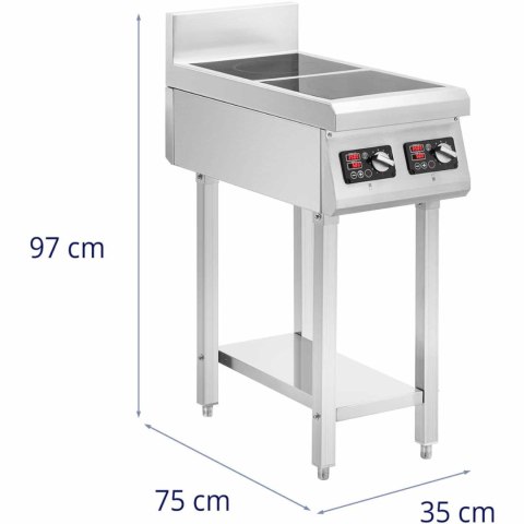 Kuchnia indukcyjna 2 palnikowa wolnostojąca 400 V 2 x 3500 W Kuchnia indukcyjna 2 palnikowa wolnostojąca 400 V 2 x 3500 W