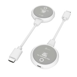 Nadajnik i odbiornik audio/video bezprzewodowy j5create ScreenCast 4K Wireless Display HDMI Extender ; kolor biały JVAW75-N