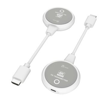 Nadajnik i odbiornik audio/video bezprzewodowy j5create ScreenCast 4K Wireless Display HDMI Extender ; kolor biały JVAW75-N Nadajnik i odbiornik audio/video bezprzewodowy j5create ScreenCast 4K Wireless Display HDMI Extender ; kolor biały JVAW75-N