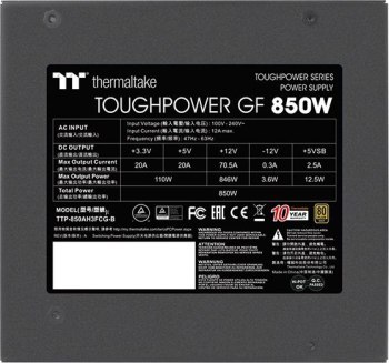 THERMALTAKE TOUGHPOWER GF 850W MODULAR 80+GOLD PS-TPD-0850FNFAGE-2 THERMALTAKE TOUGHPOWER GF 850W MODULAR 80+GOLD PS-TPD-0850FNFAGE-2