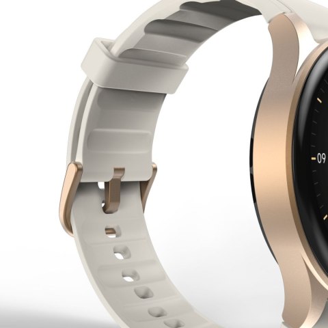 Smartwatch Hama 8900 GPS AMOLED 1.32'' z beżowym paskiem silikonowym - złoty Smartwatch Hama 8900 GPS AMOLED 1.32'' z beżowym paskiem silikonowym - złoty