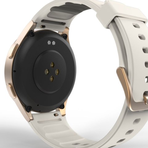 Smartwatch Hama 8900 GPS AMOLED 1.32'' z beżowym paskiem silikonowym - złoty Smartwatch Hama 8900 GPS AMOLED 1.32'' z beżowym paskiem silikonowym - złoty