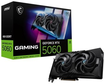 Karta graficzna - MSI GeForce RTX 5060 8GB GAMING OC DLSS 4 Karta graficzna - MSI GeForce RTX 5060 8GB GAMING OC DLSS 4
